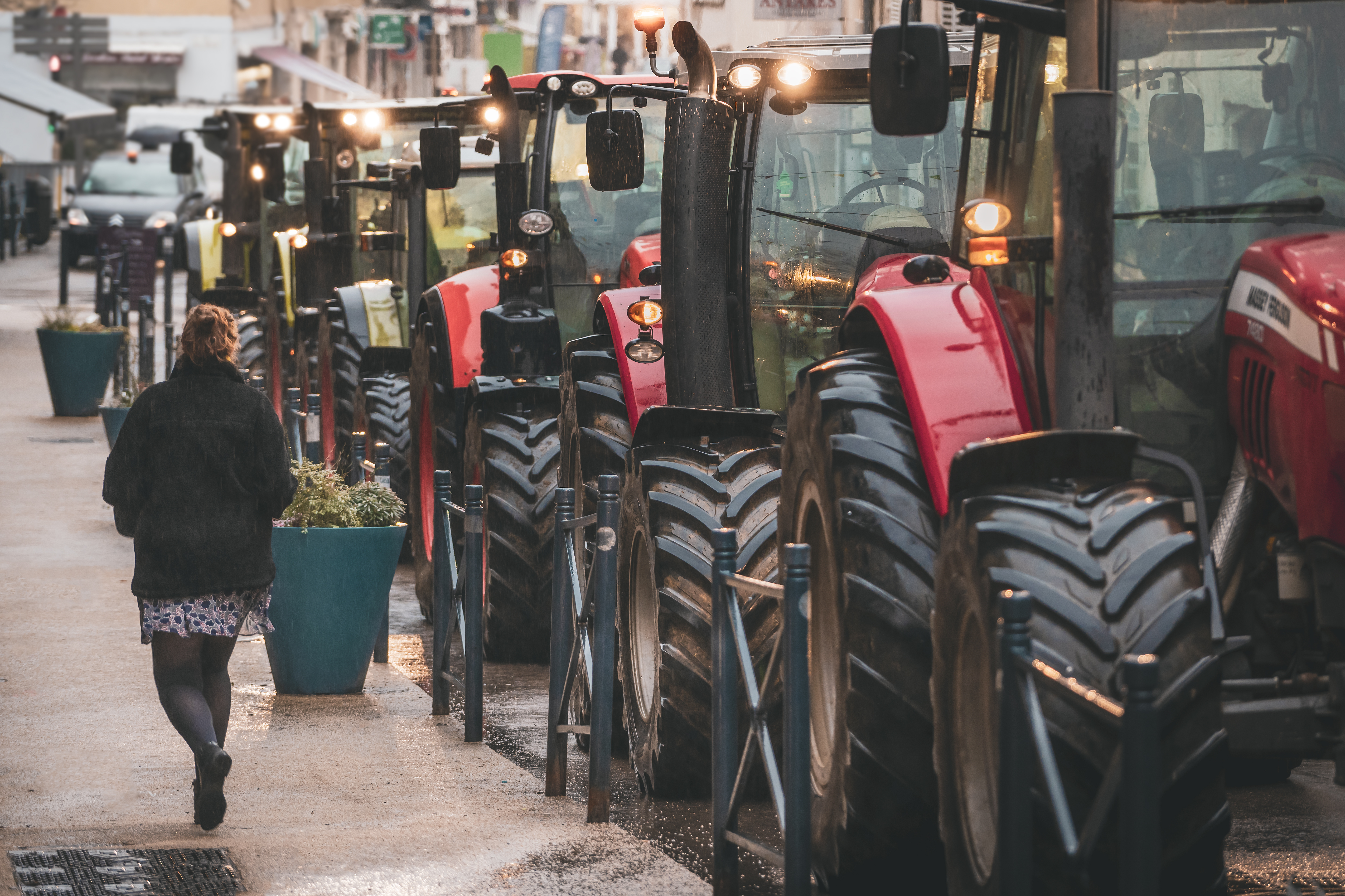 Manifestation d'agriculteurs jurassiens à Lons-le-Saunier