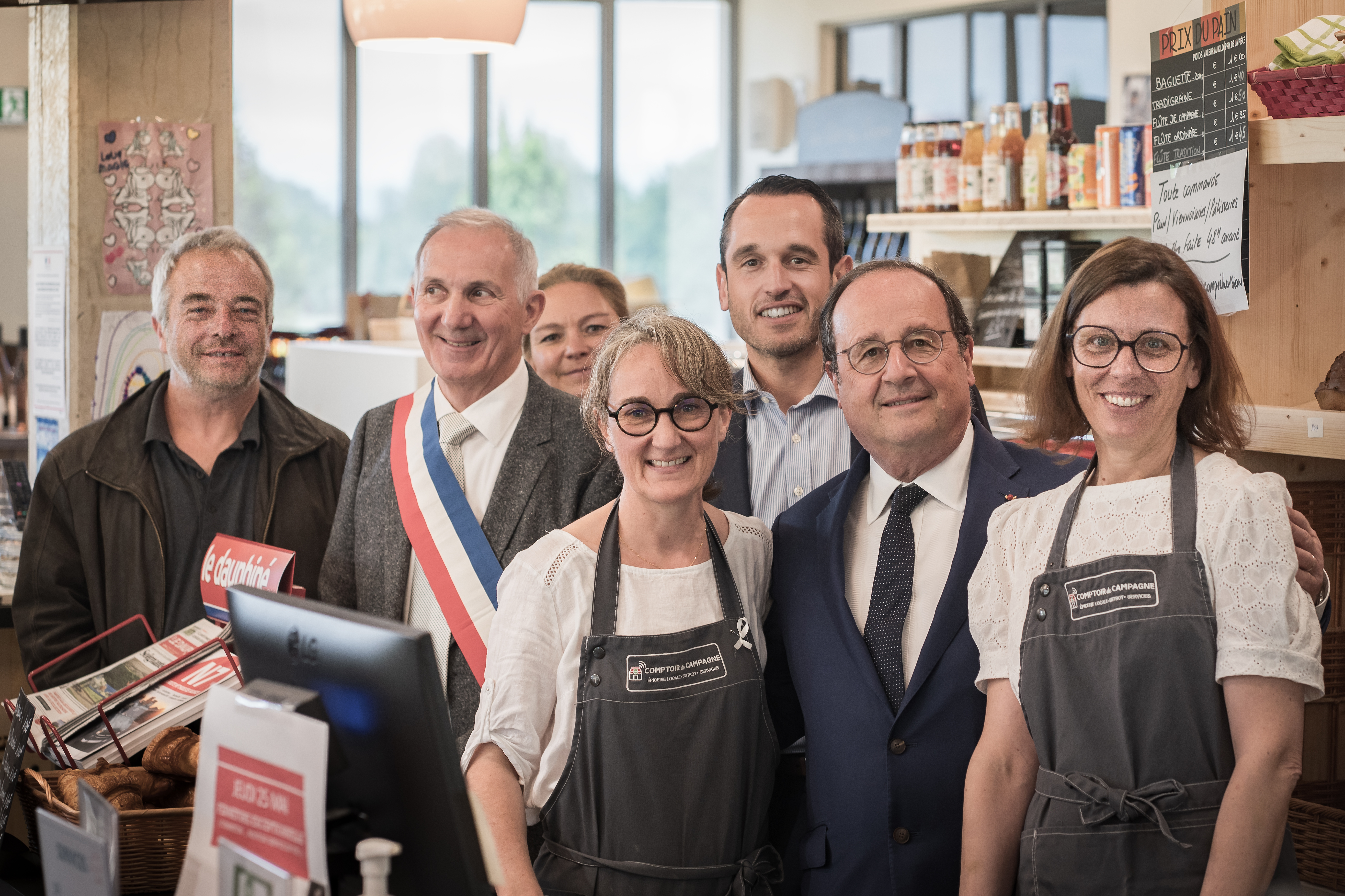 Inauguration de Comptoir de campagne avec François Hollande, président de la République