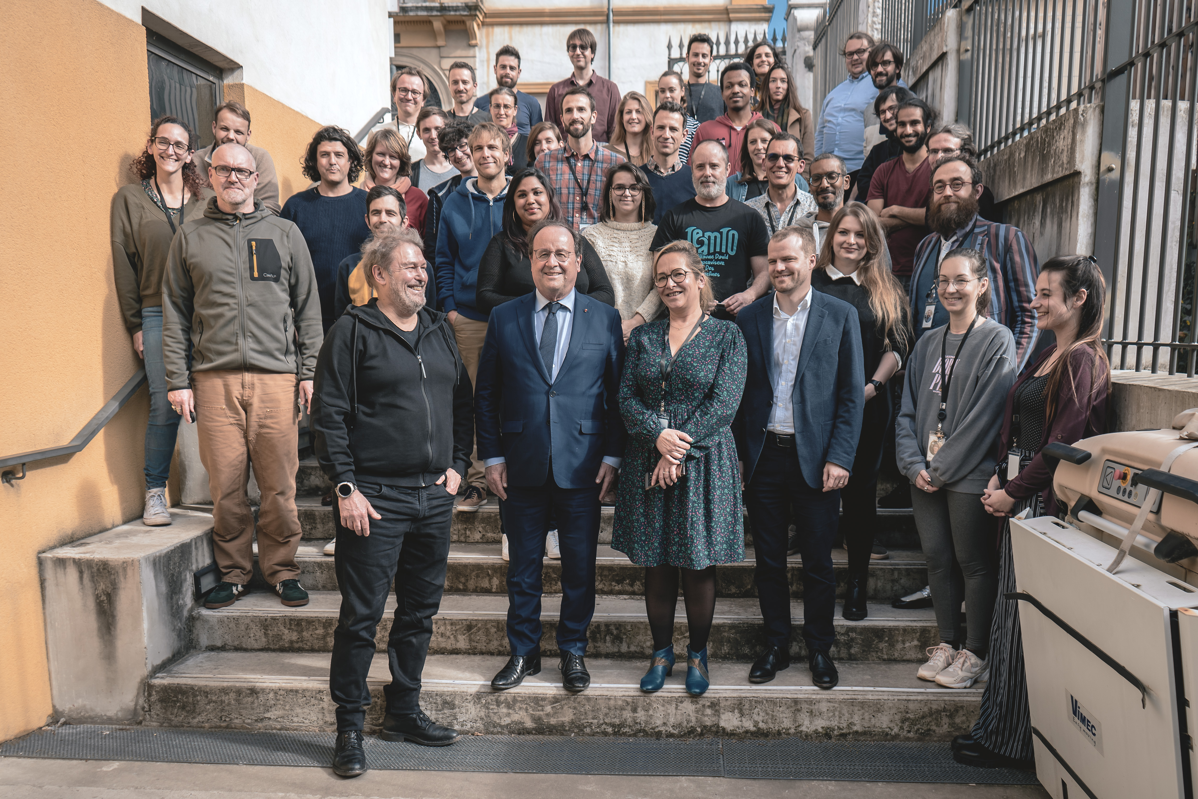 Embedded avec François Hollande, président de la République