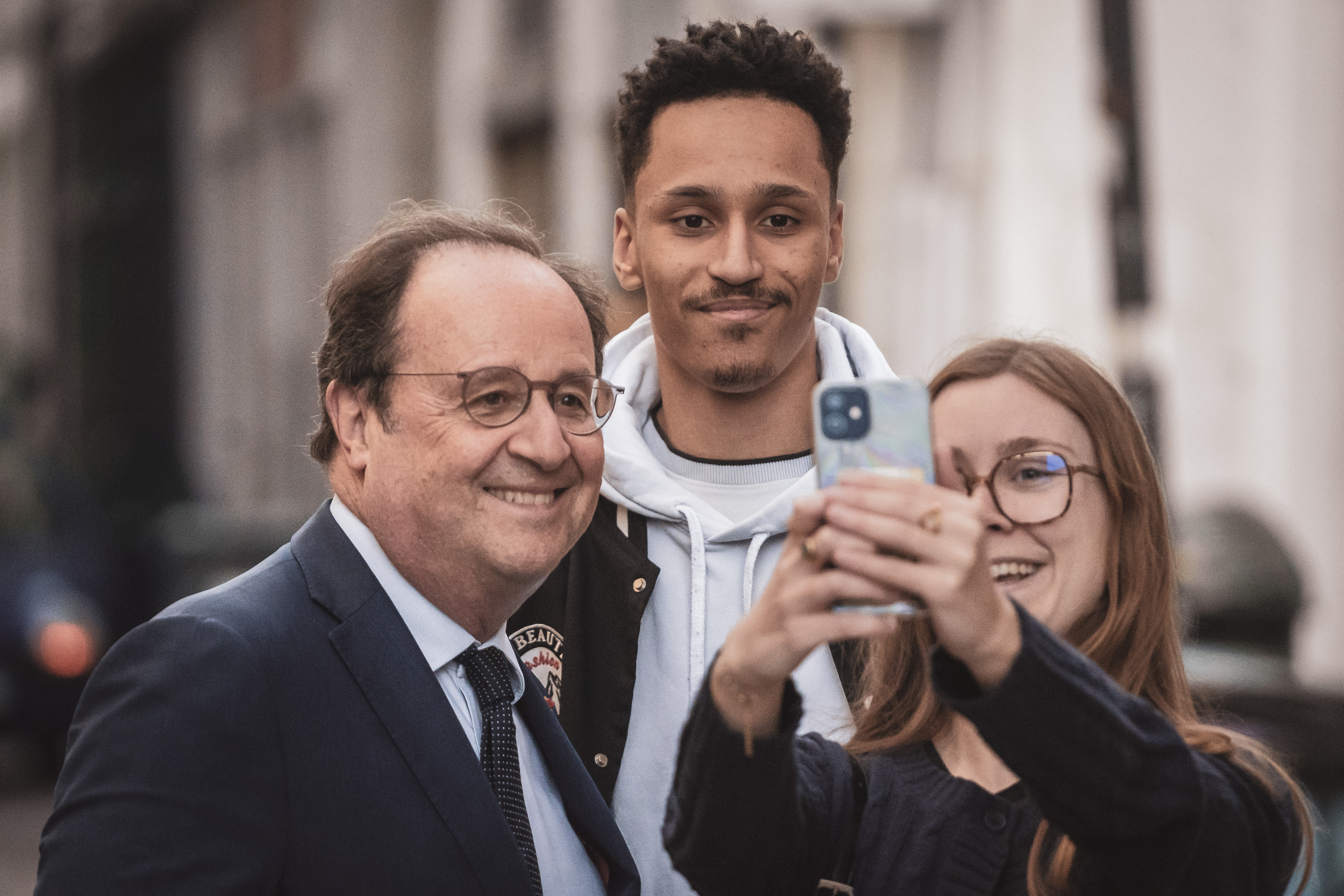 Embedded avec François Hollande, président de la République