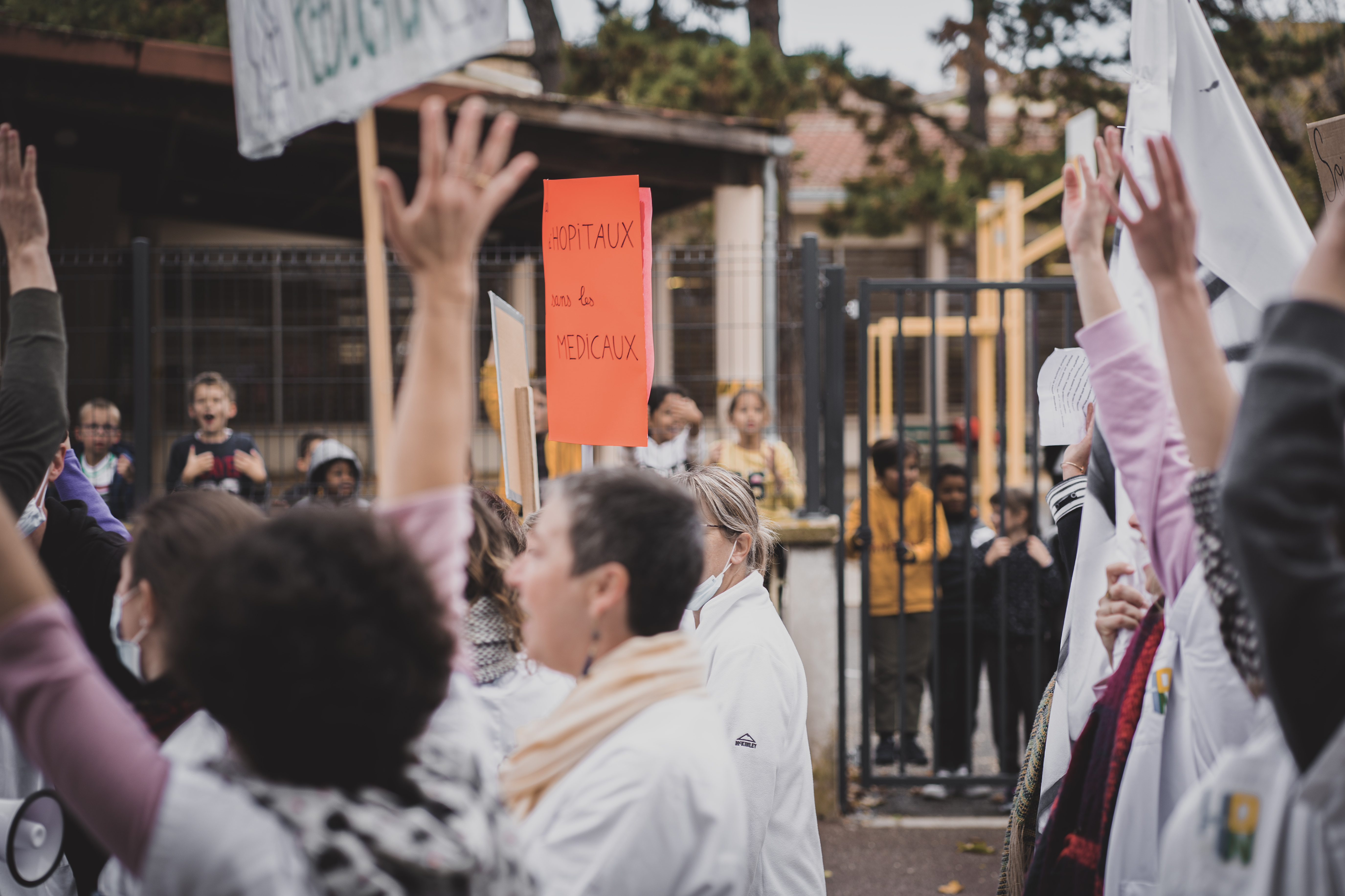 Manifestation de soignants pour l’Hôpital de Saint-Vallier