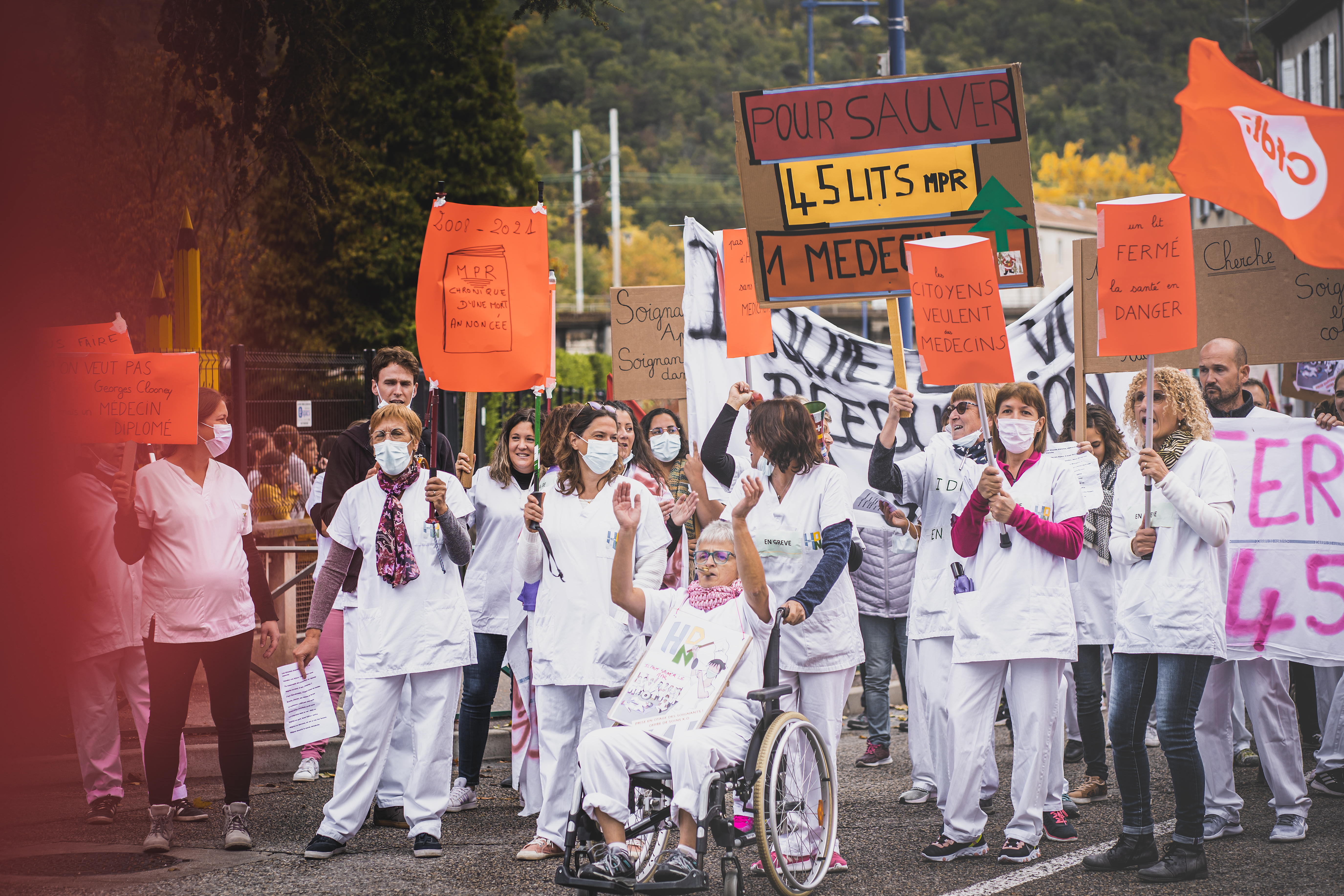 Manifestation de soignants pour l’Hôpital de Saint-Vallier
