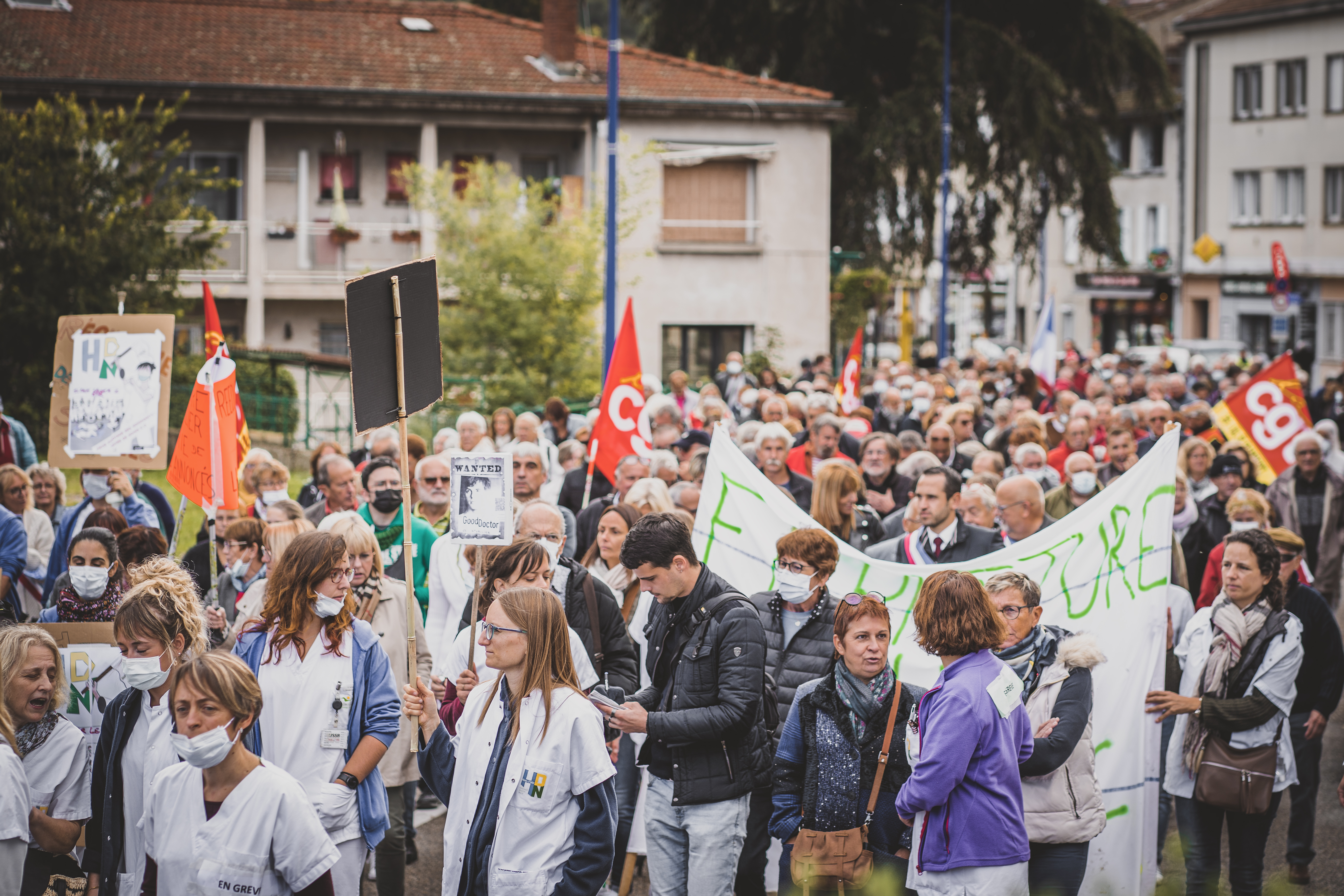Manifestation de soignants pour l’Hôpital de Saint-Vallier