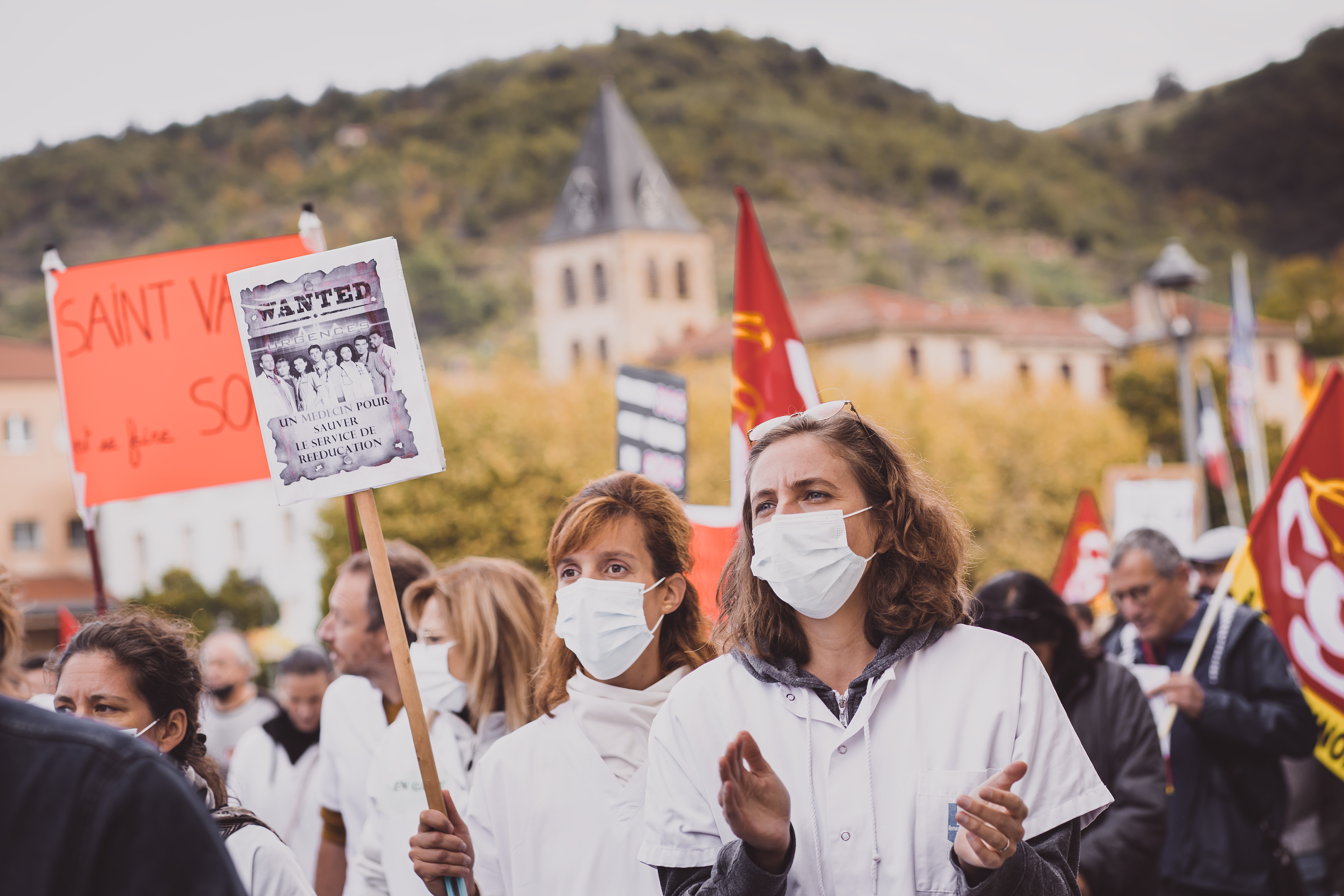 Manifestation de soignants pour l’Hôpital de Saint-Vallier