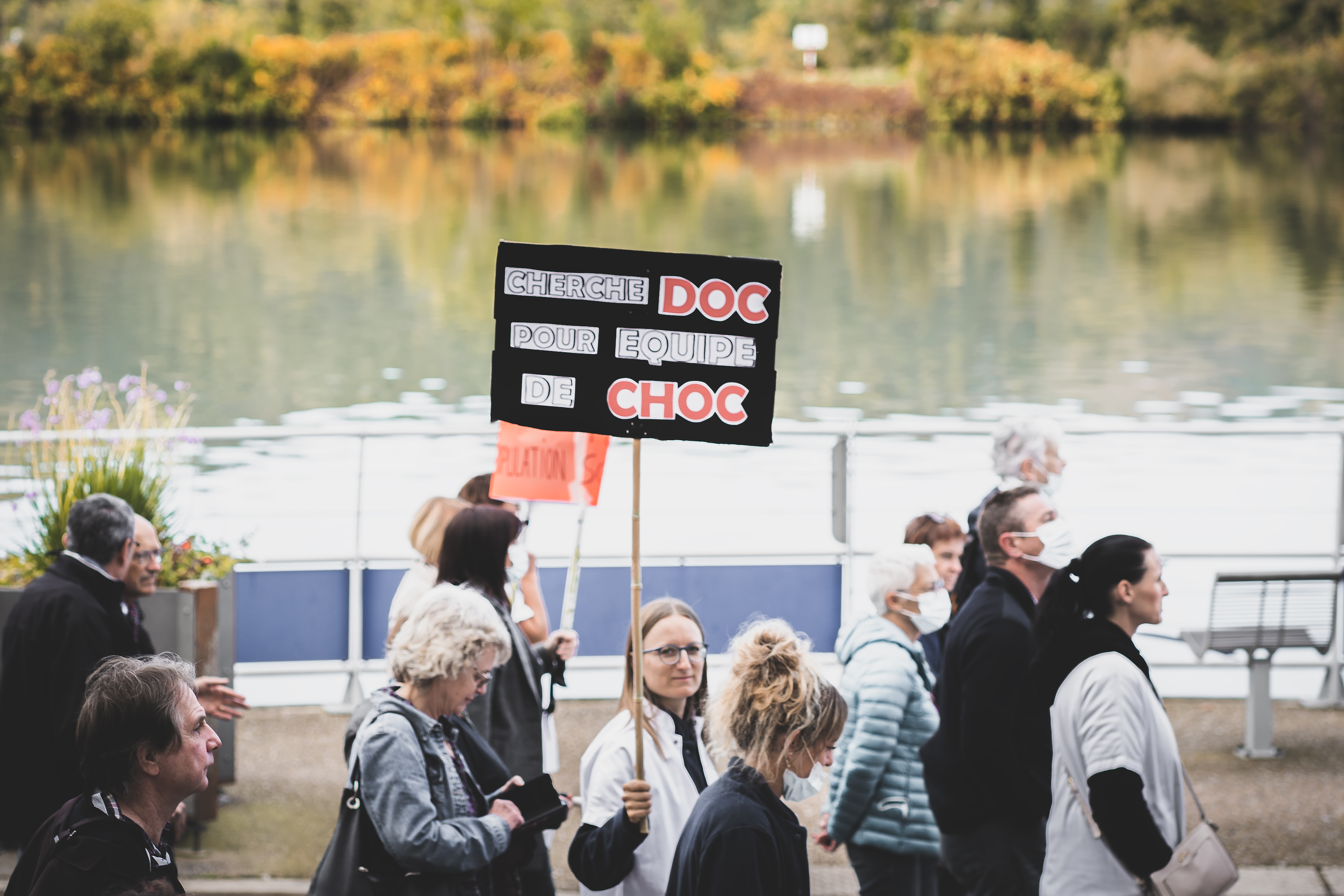Manifestation de soignants pour l’Hôpital de Saint-Vallier