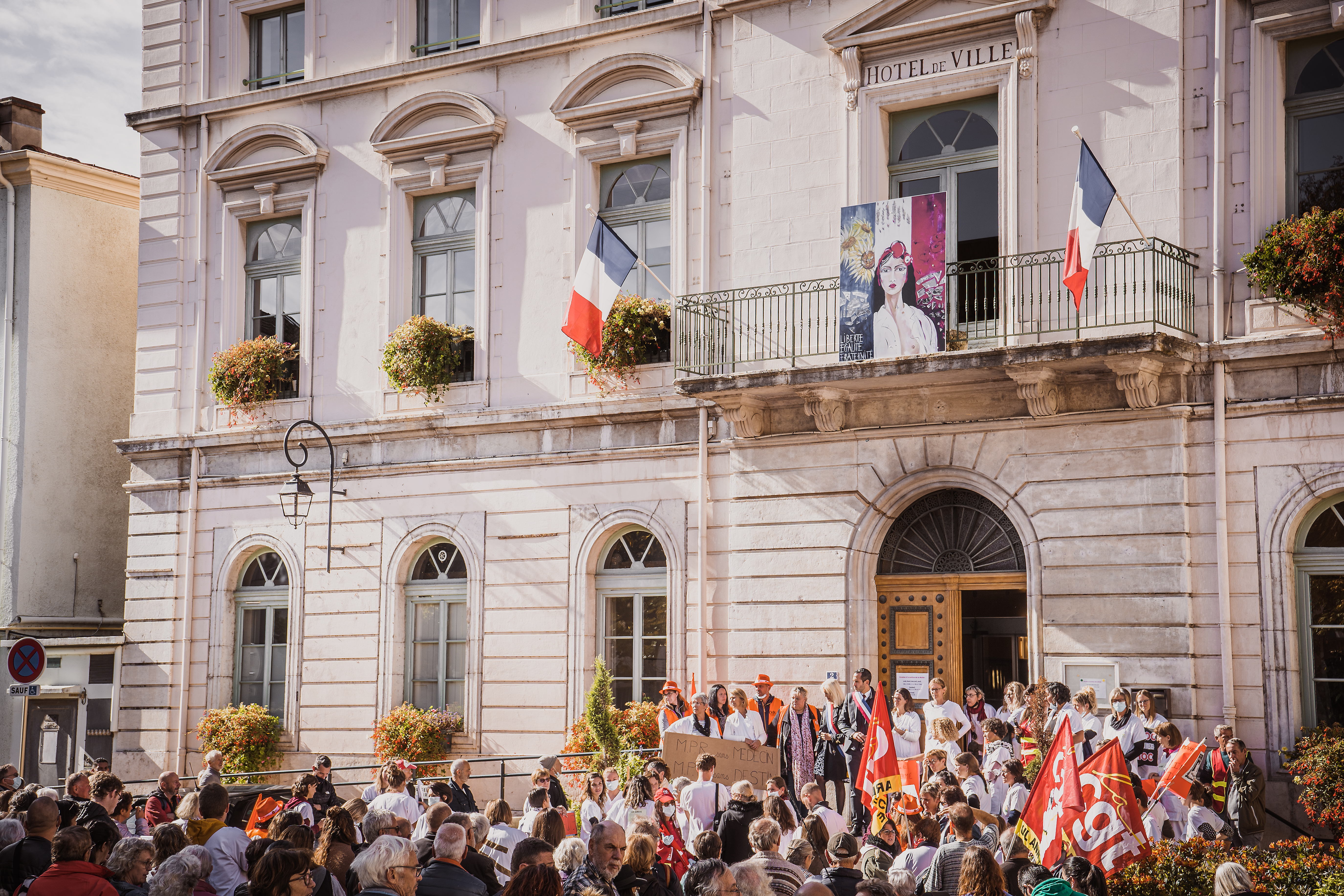 Manifestation de soignants pour l’Hôpital de Saint-Vallier