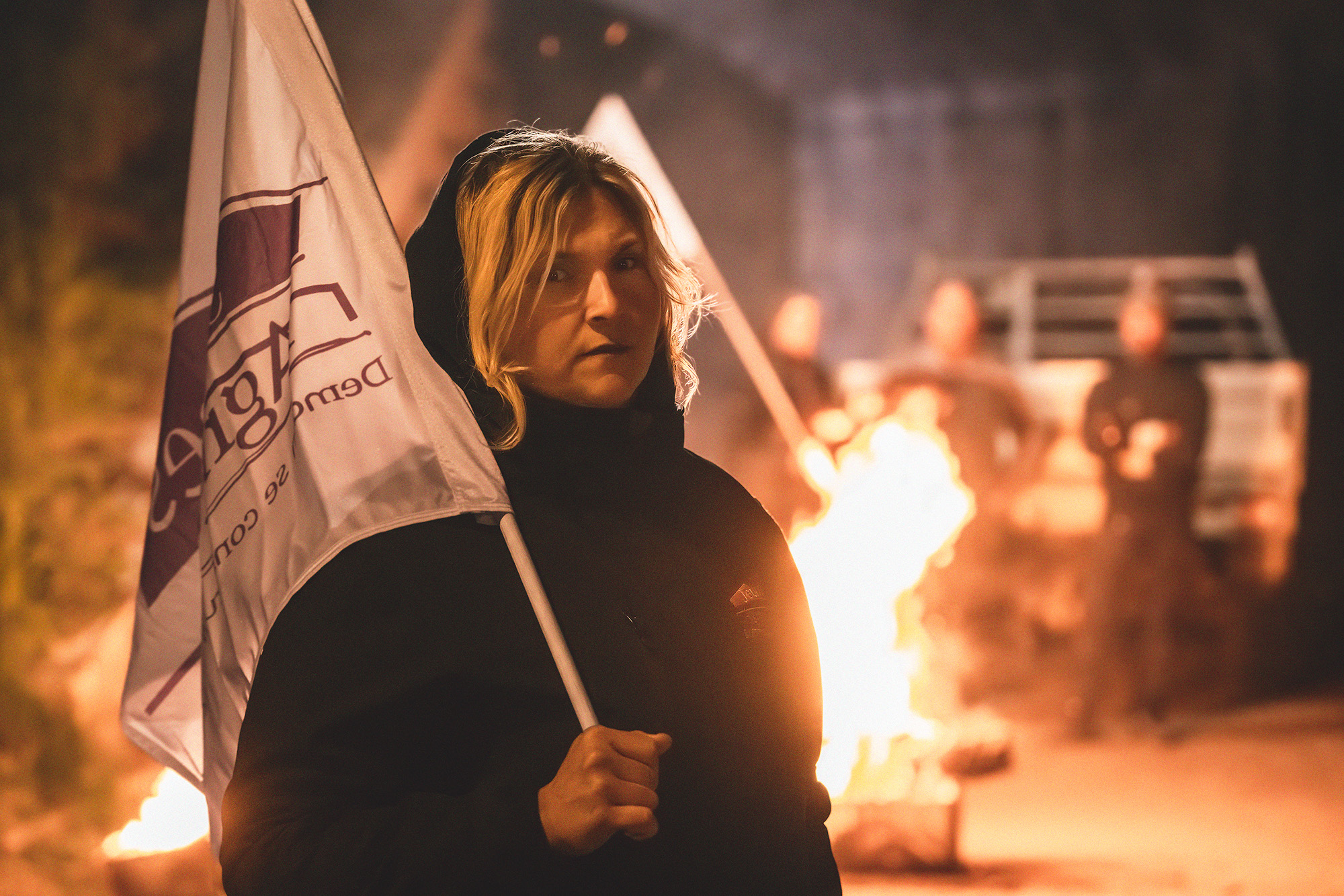 Agriculteurs mobilisés contre le Mercosur le 18 novembre 2024 à Lons-le-Saunier, Jura, Bourgogne-Franche-Comté
